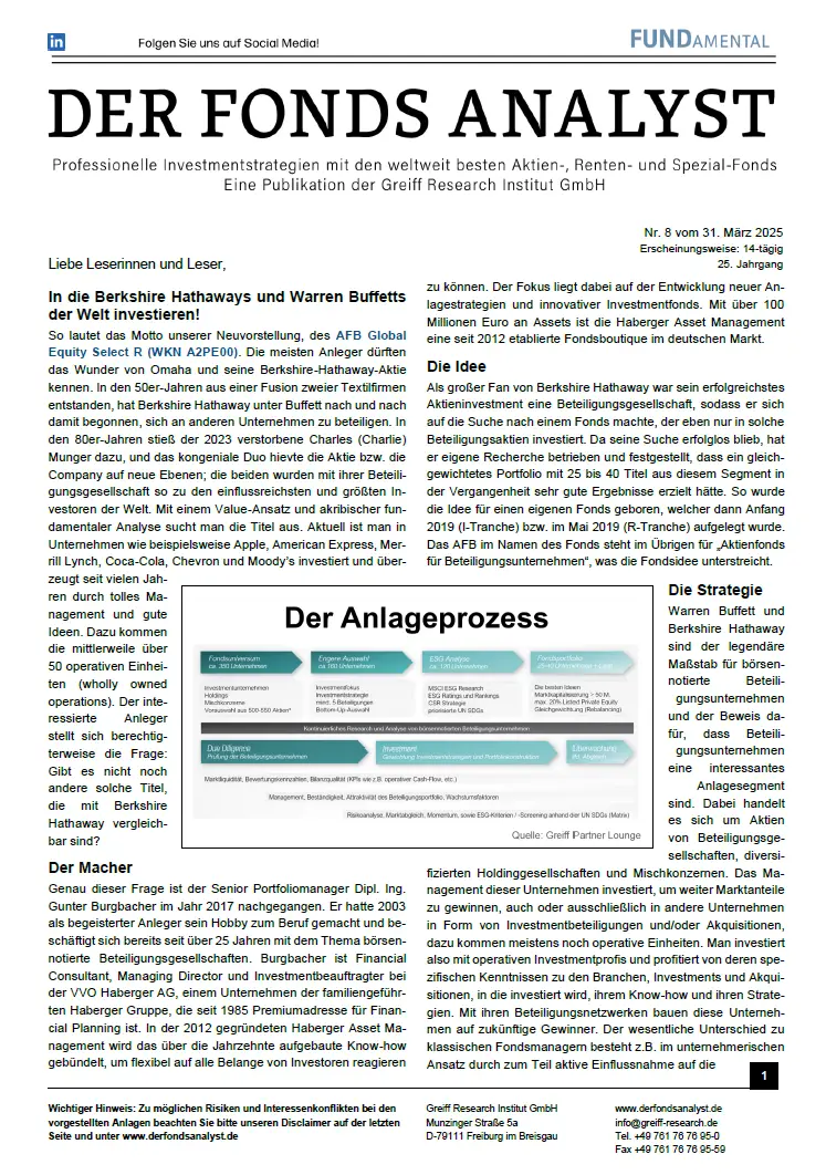 Der Fonds Analyst - Sonderdruck